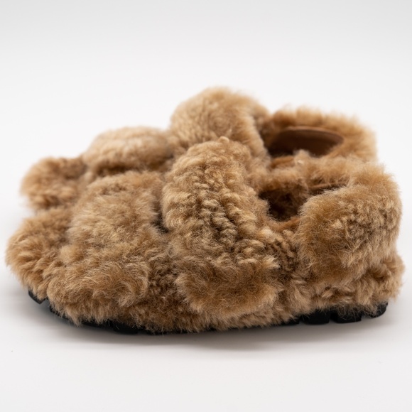 size 36eu 6 US Miu Miu Camel Brown Shearling Sandals - Picture 4 of 13